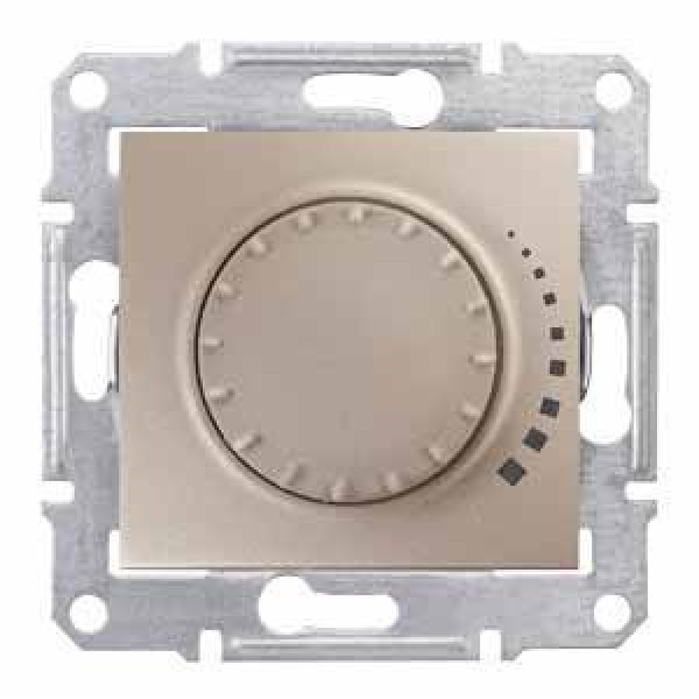 Світлорегулятор (діммер) поворотний 25-500 Вт/ВА Schneider Electric Sedna Титан SDN2200468